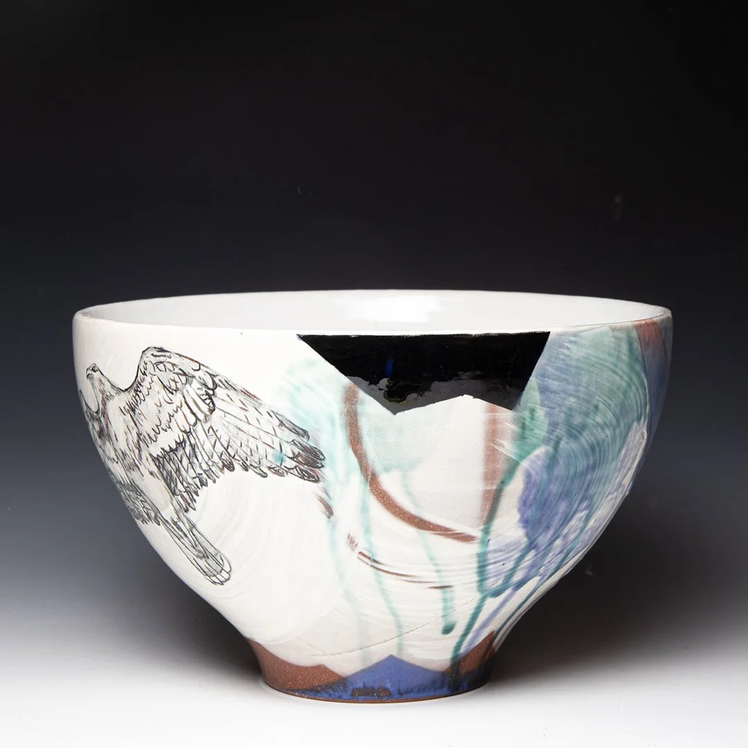 Jessica Brandl - Mixing bowl with Hawk - jbr024 — In Tandem